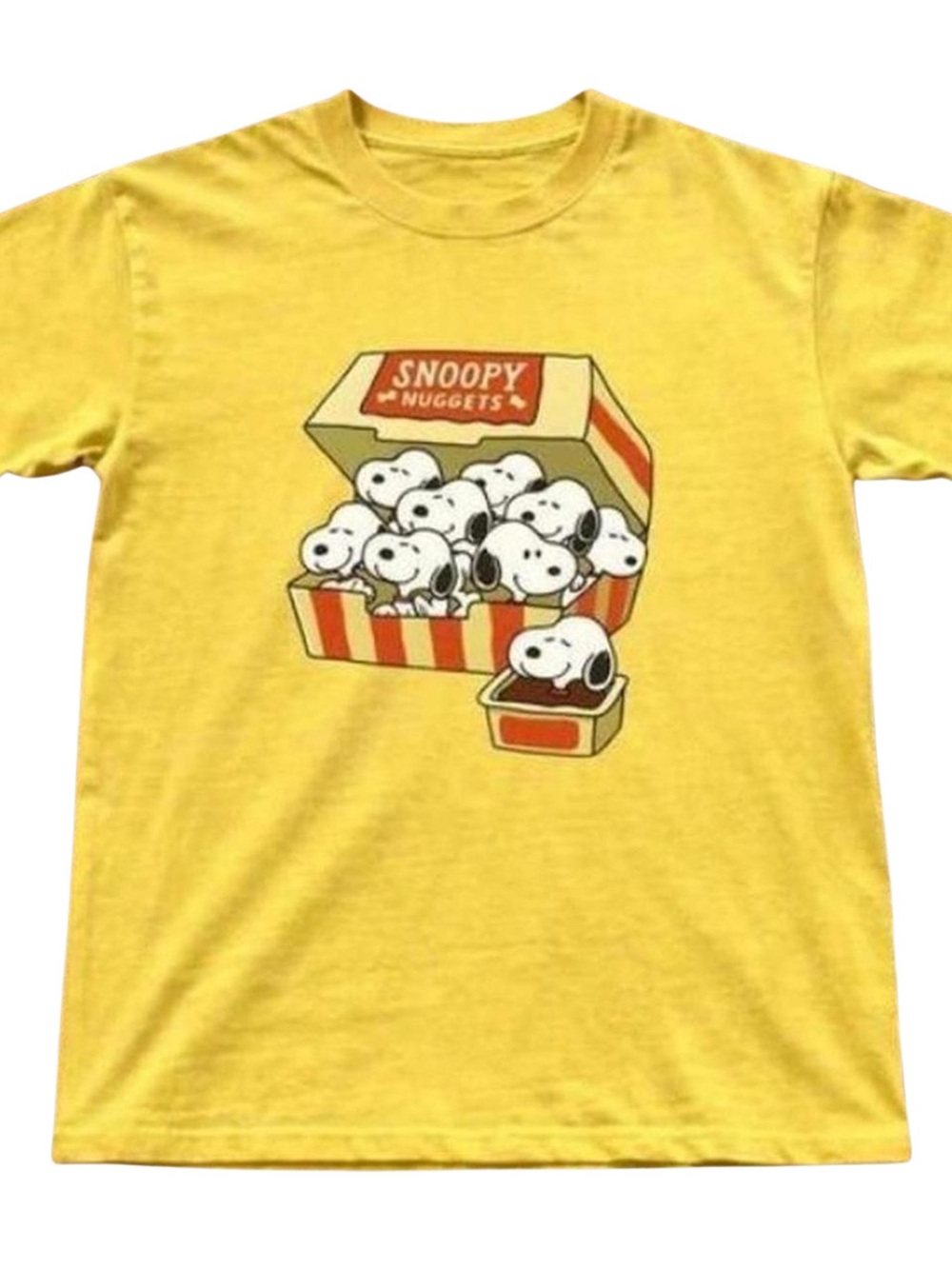 Gildan Snoopy Nuggets Yellow Graphic T-Shirt Gift For kids And Women